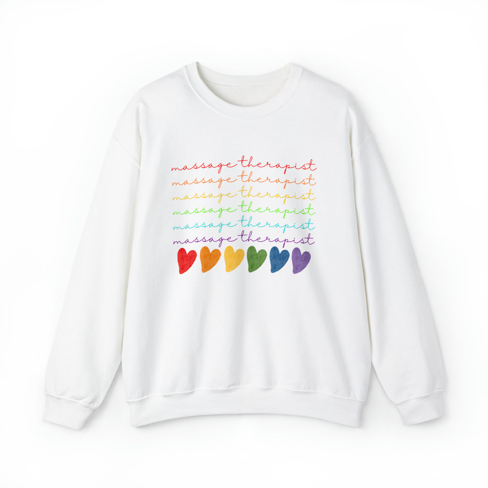 Unisex Heavy Blend™ Rainbow Massage Therapist Crewneck Sweatshirt