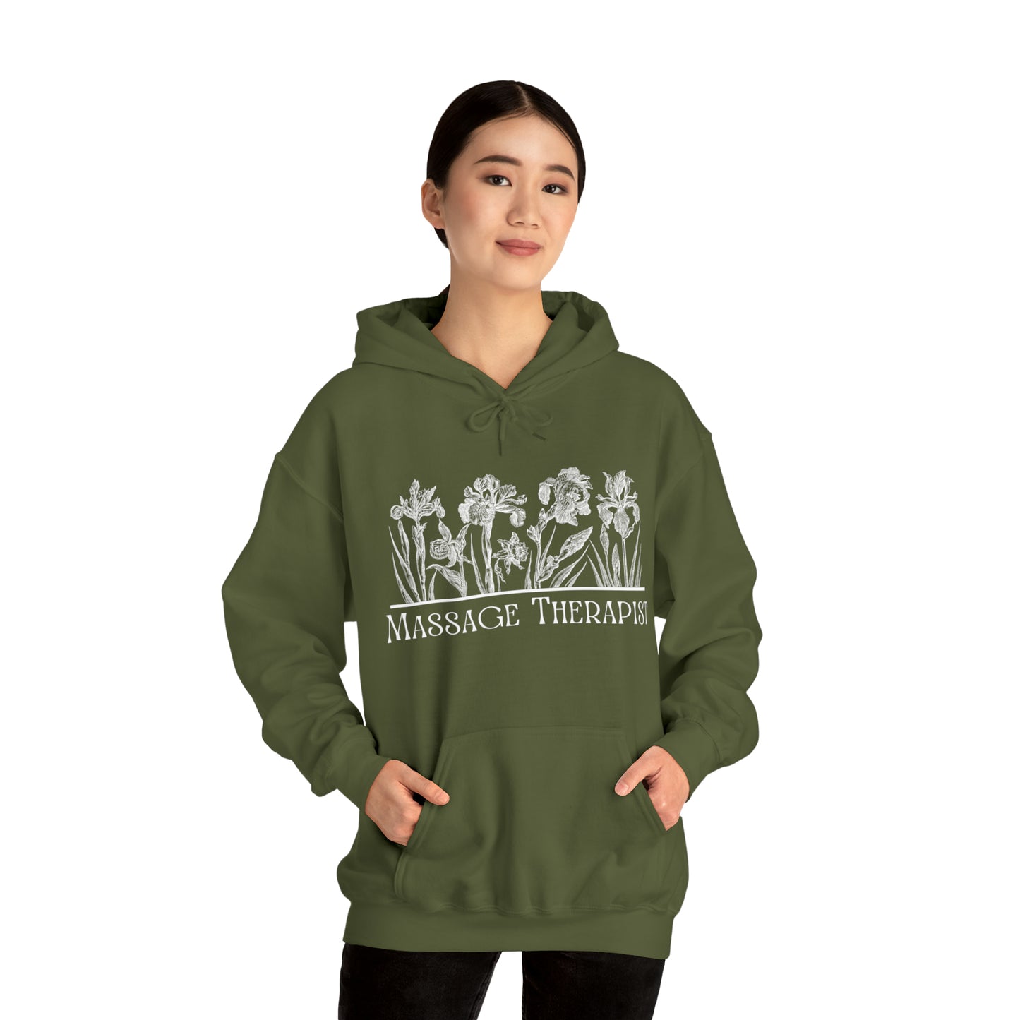 
                  
                    Unisex Heavy Blend™ Flowery Massage Therapist Hooded Sweatshirt
                  
                