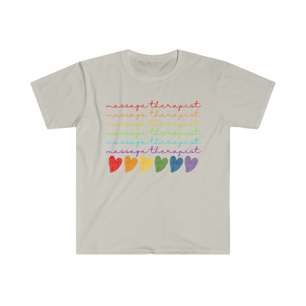 Unisex Rainbow Massage Therapist Softstyle T-Shirt