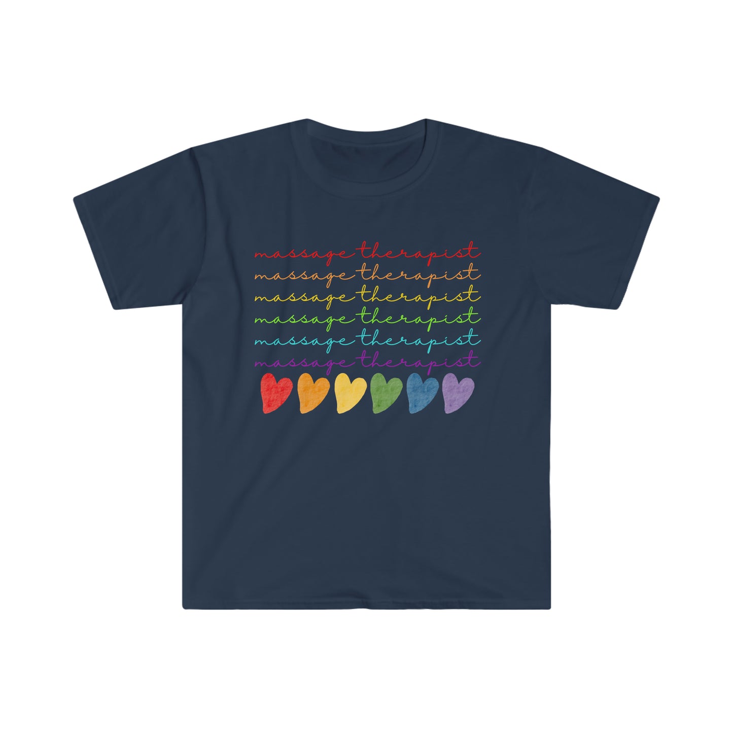 
                  
                    Unisex Rainbow Massage Therapist Softstyle T-Shirt
                  
                