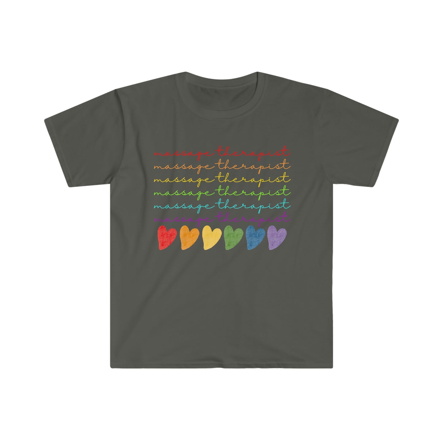 
                  
                    Unisex Rainbow Massage Therapist Softstyle T-Shirt
                  
                